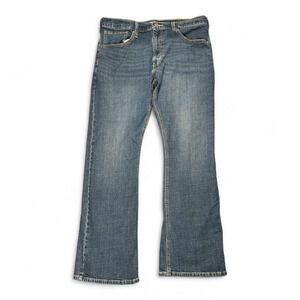 Levis Jeans Mens 36x30 Blue Strauss Signature Dark Wash Denim Bootcut Y2K